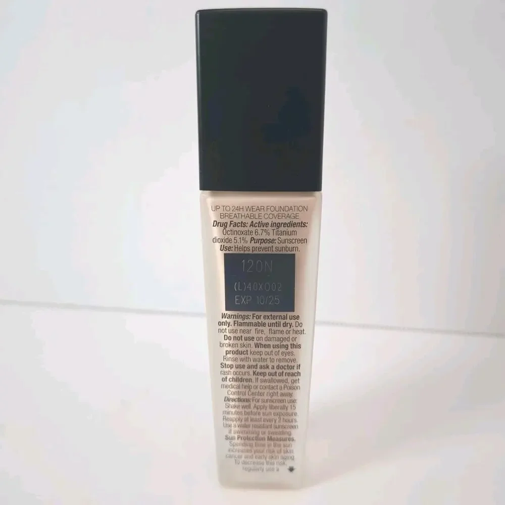 LANCOME TEINT IDOLE ULTRA WEAR 24HR WEAR FOUNDATION SPF 25 Shade 120N Exp 10/25